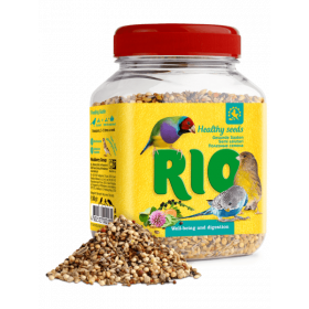 Натурално лакомство за птици RIO Healthy seed микс от семена за птички 240 гр., с добавени калций, желязо и магнезий